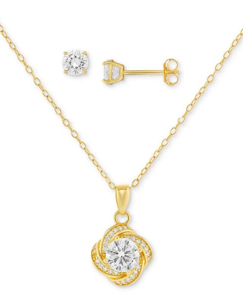 Колье Giani Bernini 2-Pc. Set Swirl Pendant & Stud Ears