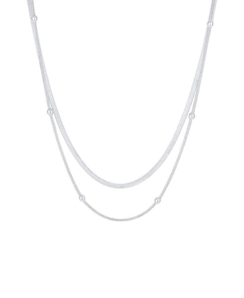 18K Gold Plated or Silver Plated Double Layered Necklace