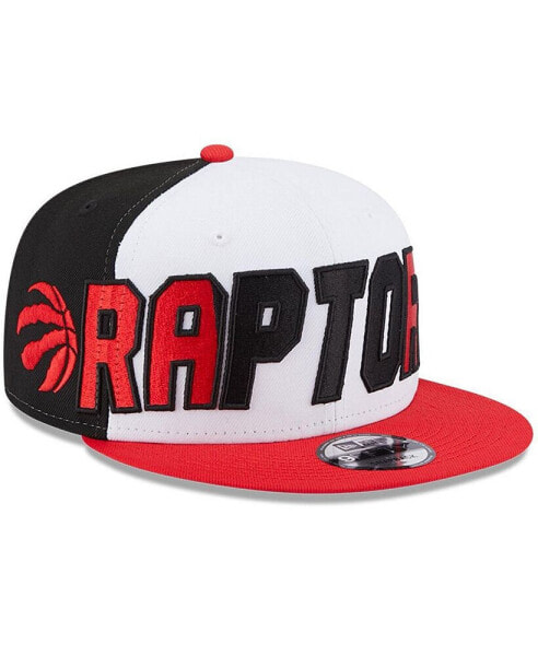Men's White and Red Toronto Raptors Back Half 9FIFTY Snapback Hat