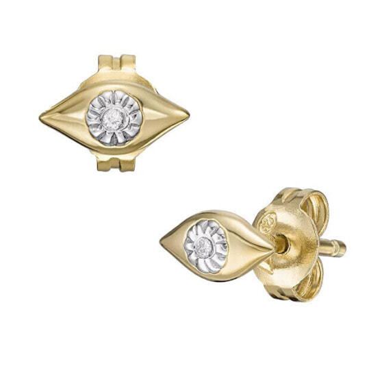 Elegant gold-plated Evil Eye earrings JFS00613710