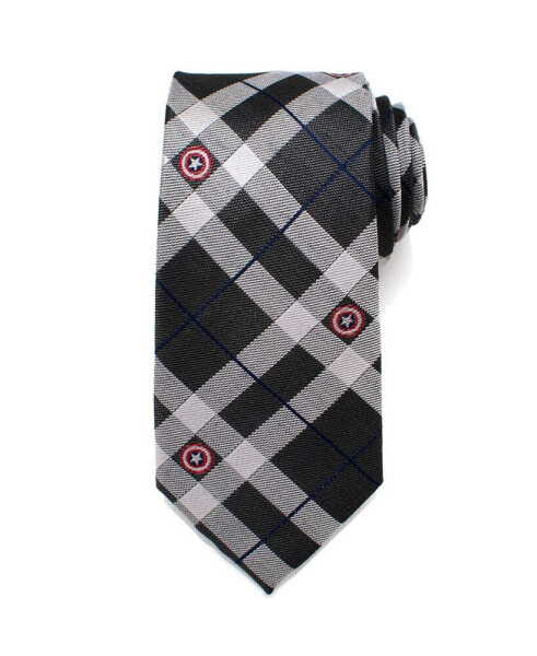 Captain America Plaid Men's Tie