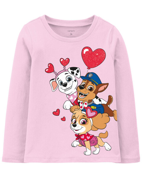 Toddler PAW Patrol Valentine's Day Tee - Pink 2T