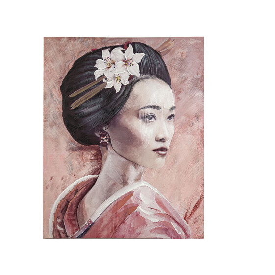 Oil Painting Romimex Pink Canvas Geisha 80 x 120 x 3 cm