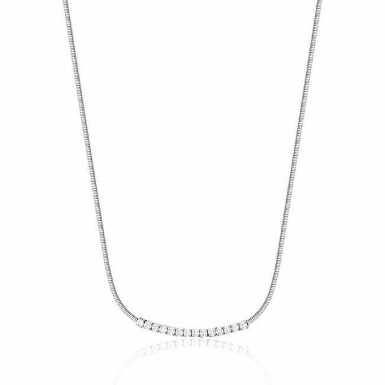 Delicate necklace with clear crystals Desideri BEIN006