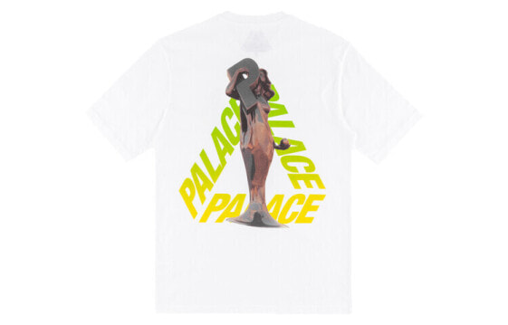 PALACE Rolls P3 T-shirt 后背Logo渐变大三角印花短袖T恤 男女同款 白色 送礼推荐 / Футболка PALACE Rolls P3 T-shirt LogoT P17TS130T