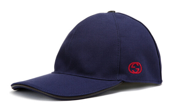 GUCCI古驰 侧边双G刺绣 鸭舌帽 男女同款 蓝色 / Шапка GUCCI Peaked Cap 387554-4H010-4000