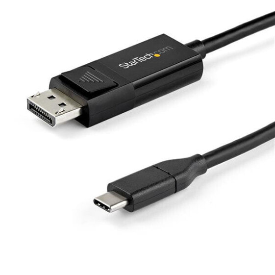 StarTech.com 3ft (1m) USB C to DisplayPort 1.4 Cable 8K 60Hz/4K - Bidirectional DP to USB-C or USB-C to DP Reversible Video Adapter Cable -HBR3/HDR/DSC - USB Type-C/TB3 Monitor Cable, 1 m, USB Type-C, DisplayPort, Male, Male, Straight