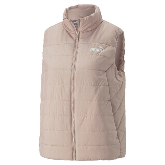 Puma Ess Padded Full Zip Vest Womens Pink Coats Jackets Outerwear 84894147