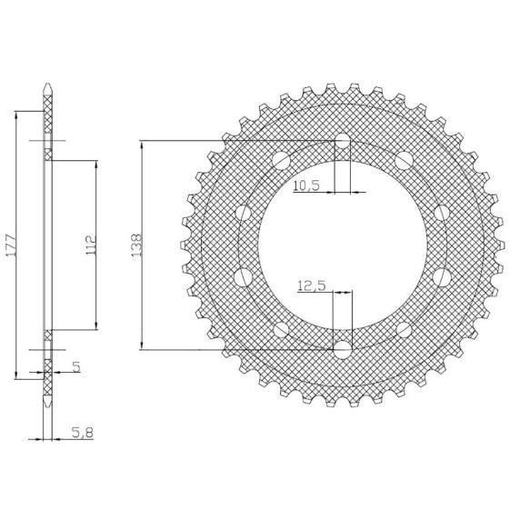 SUNSTAR SPROCKETS 520 Pitch 5-3485-43 Aluminium Rear Sprocket