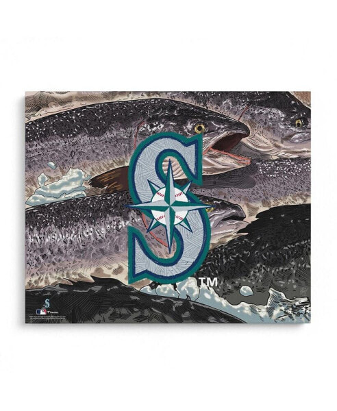 Картина печать 16" x 20" Seattle Mariners Unsigned - разработана художником Маз Адамс - Fanatics Authentic