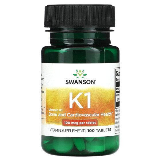 Витамин К1 Swanson, 100 мкг, 100 таблеток
