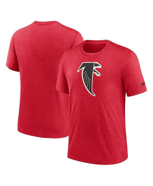 Men's Heather Maroon Atlanta Falcons Rewind Logo Tri-Blend T-shirt