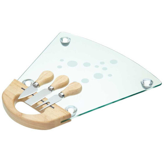 MASTERCLASS Glass Cheese Serving Set