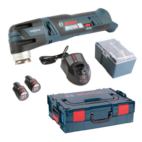 Bosch Akku-Multi-Cutter GOP 12V-28 2x 2,5 Ah Akkus + Lader und Zubehör in L-BOXX