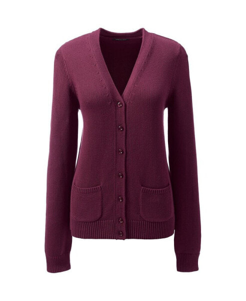 Women's School Uniform Cotton Modal Button Front Cardigan Sweater