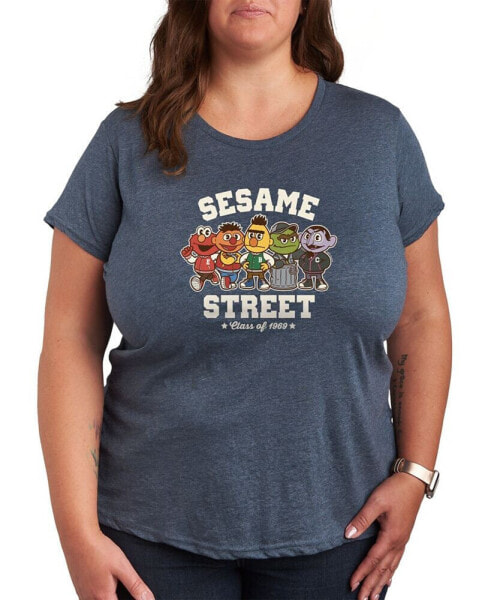 Trendy Plus Size Sesame Street Graphic T-shirt