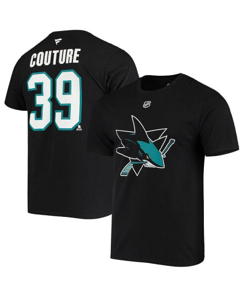 Men's Logan Couture Black San Jose Sharks Alternate Jersey Logo Name and Number T-shirt