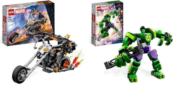 LEGO Marvel Ghost Rider with Mech & Bike, Superhero Motorcycle Toy for Building with Chain and Action Figure, Gift for Children from 7 Years, 76245
