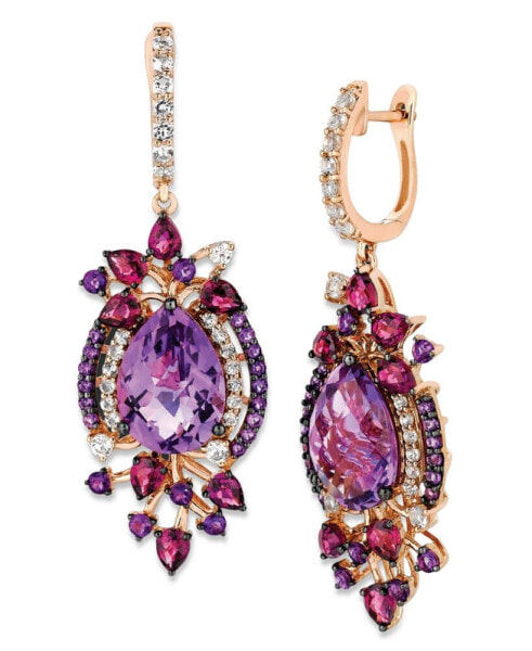 Crazy Collection® Multi-Stone Drop Earrings in 14k Strawberry Rose Gold (13-1/2 ct. t.w.)