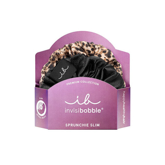 Hair elastic Sprunchie Slim Premium Leo is the New Black 2 pcs