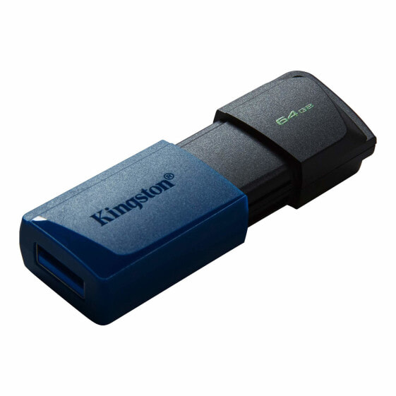Kingston DataTraveler 64GB USB3.2 Gen 1 Exodia M (Black + Blue) - 2 Pieces, 64 GB, USB Type-A, 3.2 Gen 1 (3.1 Gen 1), Slide, 20 g, Black, Blue