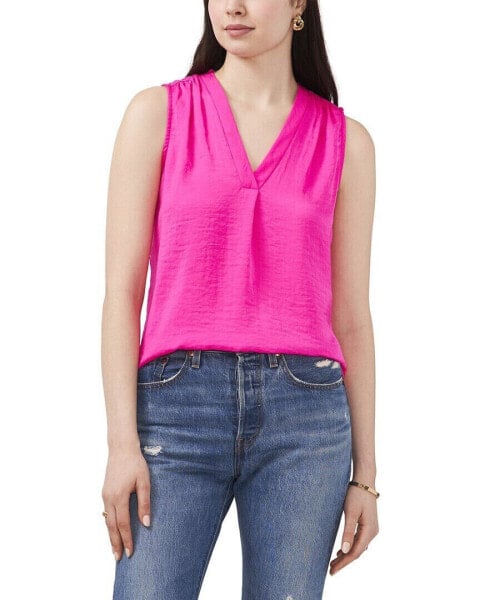 Vince Camuto V-Neck Top Women's Pink M