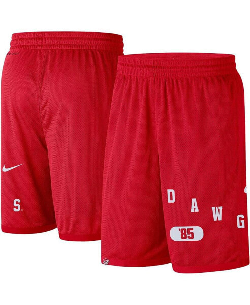 Men's Red Georgia Bulldogs Wordmark Performance Shorts