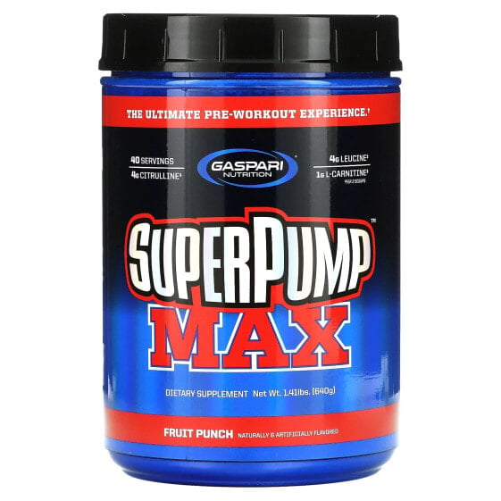 Предтренировочный комплекс Gaspari Nutrition SuperPump Max, Grape Cooler 1,41 фунтов (640 г)