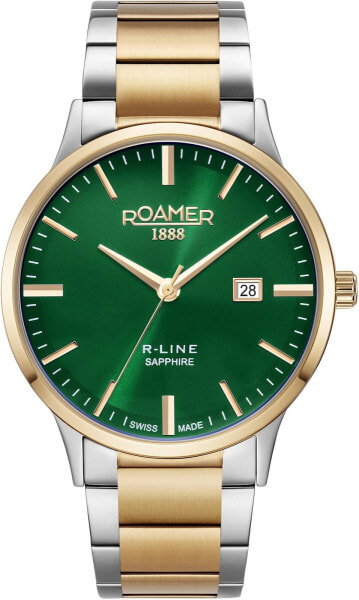 Часы-браслет мужские Roamer R-Line Classic 43 мм из нержавеющей стали 718833 48 75 70