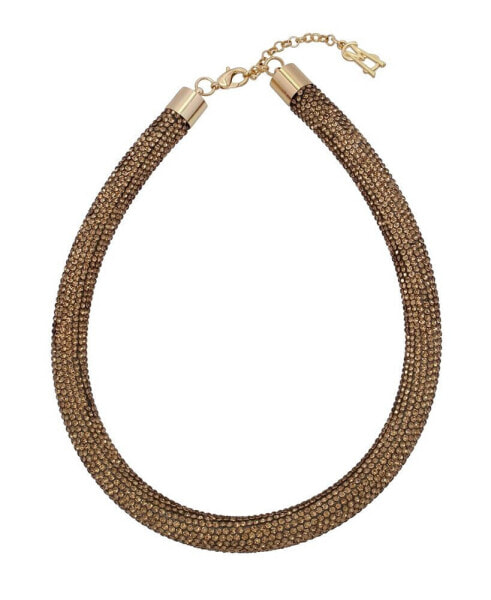 Faux Stone Pave Rope Necklace