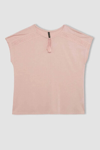 Kadın T-shirt Pembe C1874ax/er204