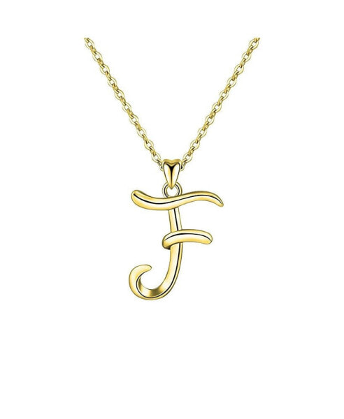 Stylish 14K Gold Plated Initial Necklace.