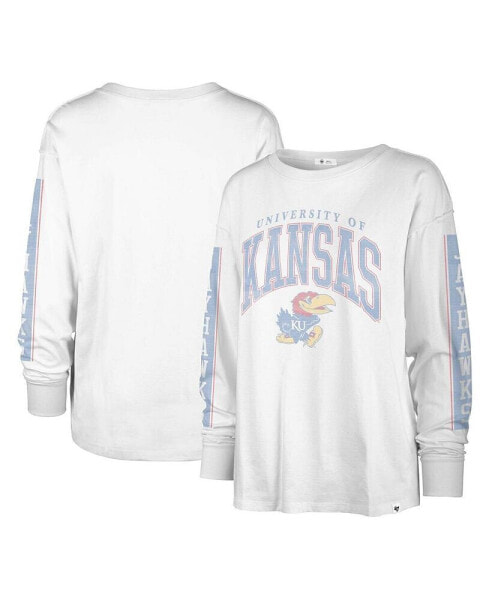 Women's White Kansas Jayhawks Statement SOA 3-Hit Long Sleeve T-shirt