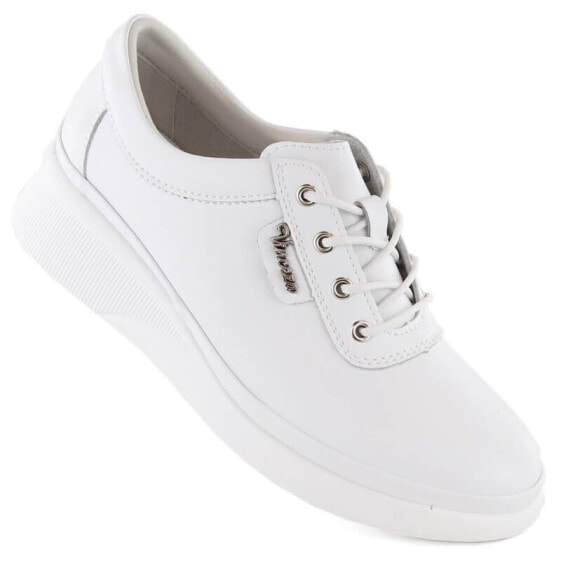 Vinceza W JAN314B white leather shoes