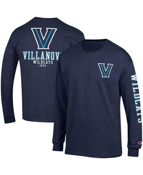 Men's Navy Villanova Wildcats Team Stack Long Sleeve T-shirt