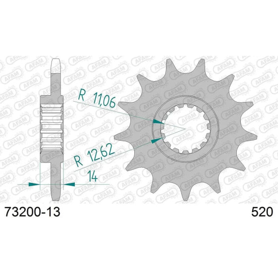 AFAM 73200-520 Sprocket front sprocket