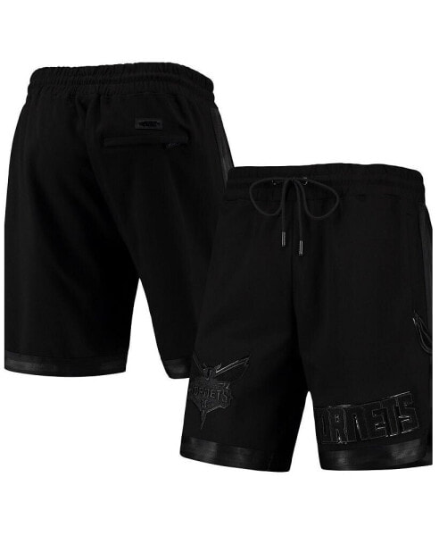 Men's Charlotte Hornets Triple Black Gloss Shorts
