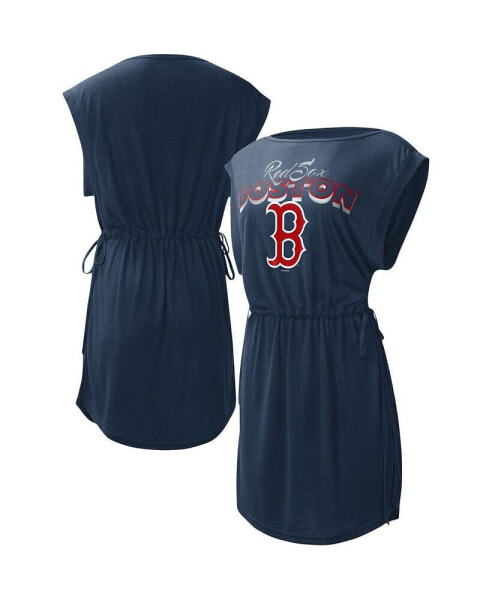 Women's Navy Boston Red Sox G.O.A.T Swimsuit Cover-Up Dress