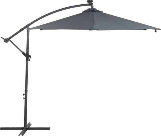 Shumee Parasol ogrodowy LED 285 cm szary CORVAL