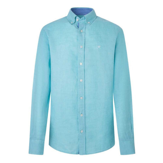 HACKETT Linen Herringbone long sleeve shirt