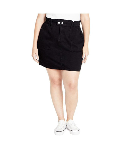 Plus Size Cali Denim Skirt