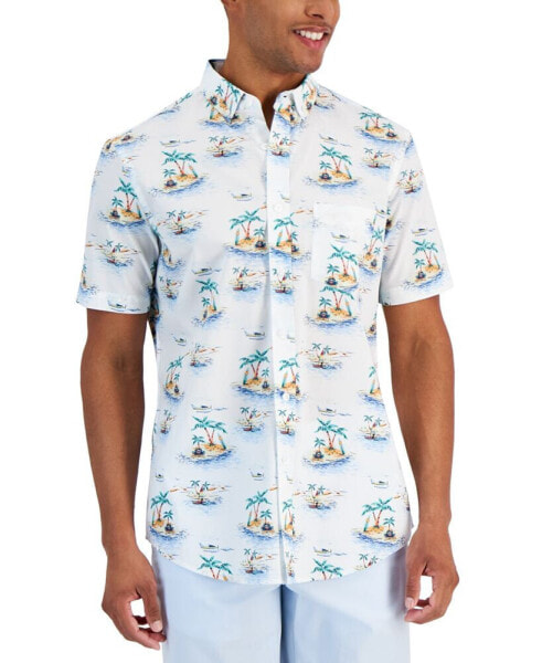 Men's Palm-Tree Islands Graphic Shirt, Created for Macy's