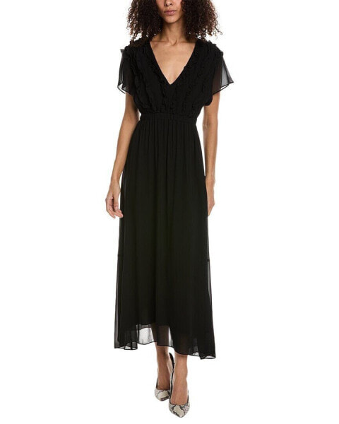 The Kooples Ruffle Midi Dress Women's