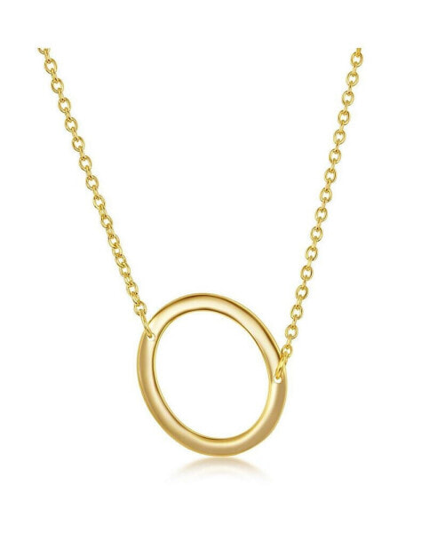 Sterling Silver 14k Gold Plated Sideways Initial Necklace
