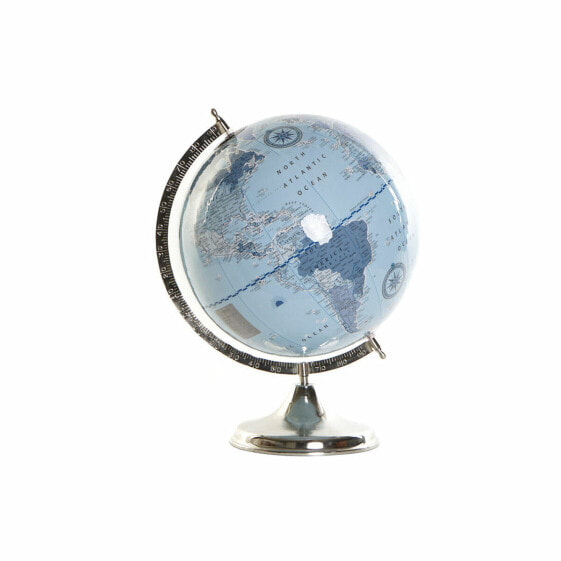 Земной глобус DKD Home Decor Синий Серебристый PVC Алюминий 33 x 33 x 44 cm