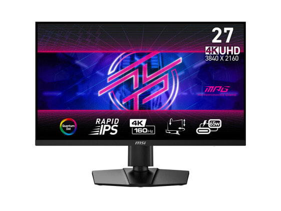 MSI 27" 160 Hz Rapid IPS with Quantum Dot Technology UHD Gaming Monitor 3840 x 2