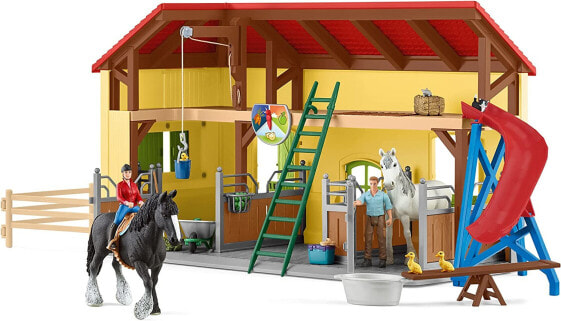 Schleich, 42485 Farm World Playset, Horse Stable, Toy, from 3 Years