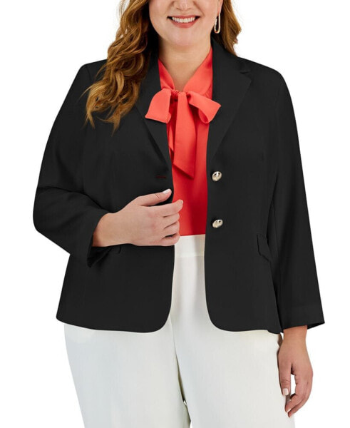 Plus Size Two-Button Blazer