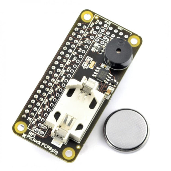 PiClock RTC PCF8563 I2C - real time clock + buzzer + battery for Raspberry Pi 3