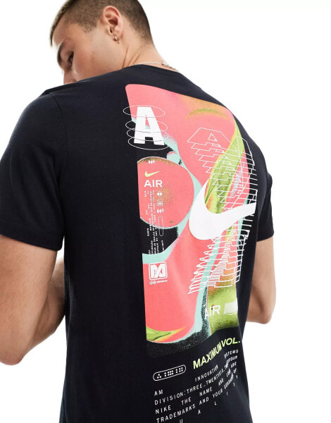 Nike t-shirt with back print in black